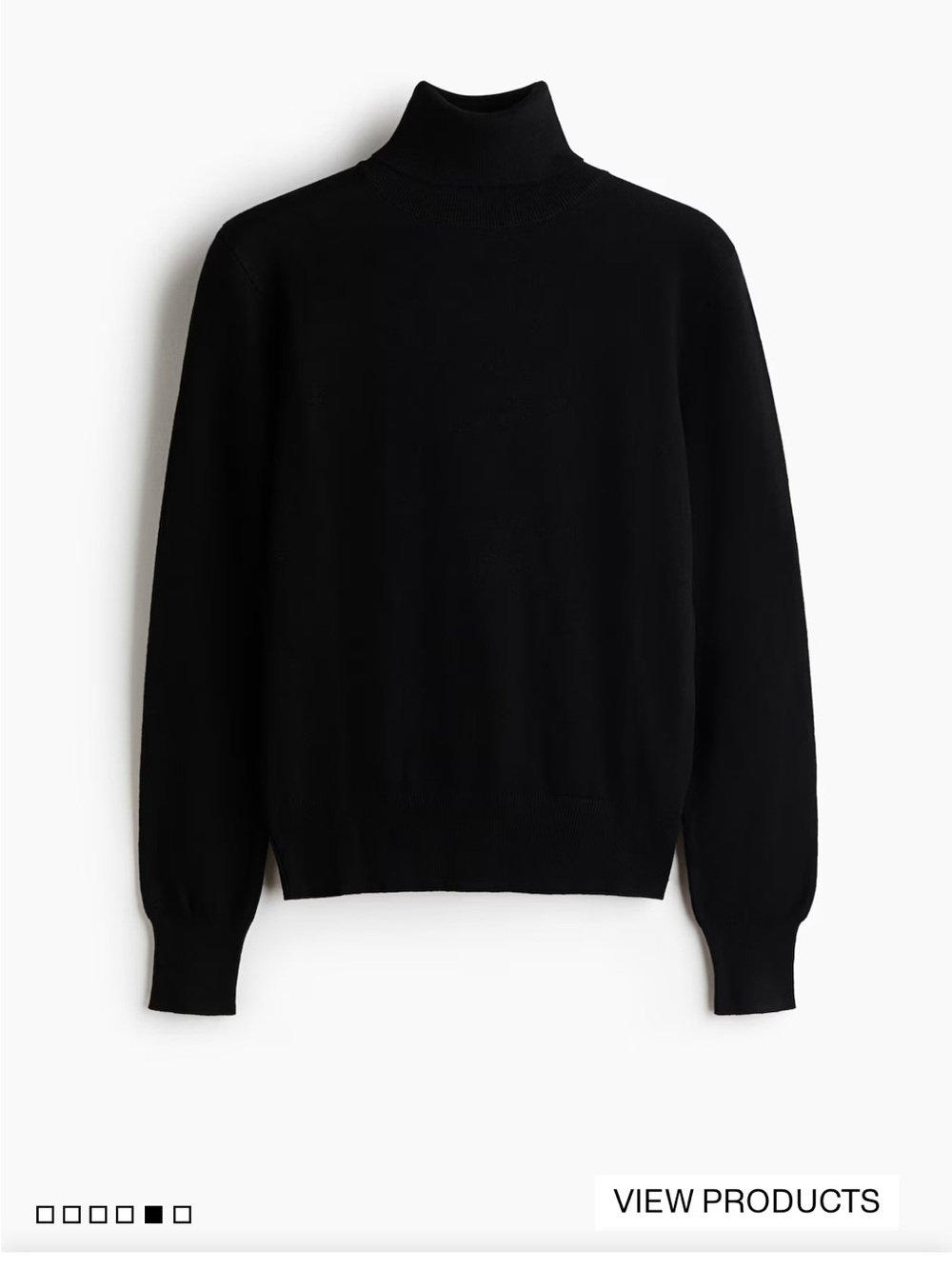 Classic Black Turtleneck Sweater